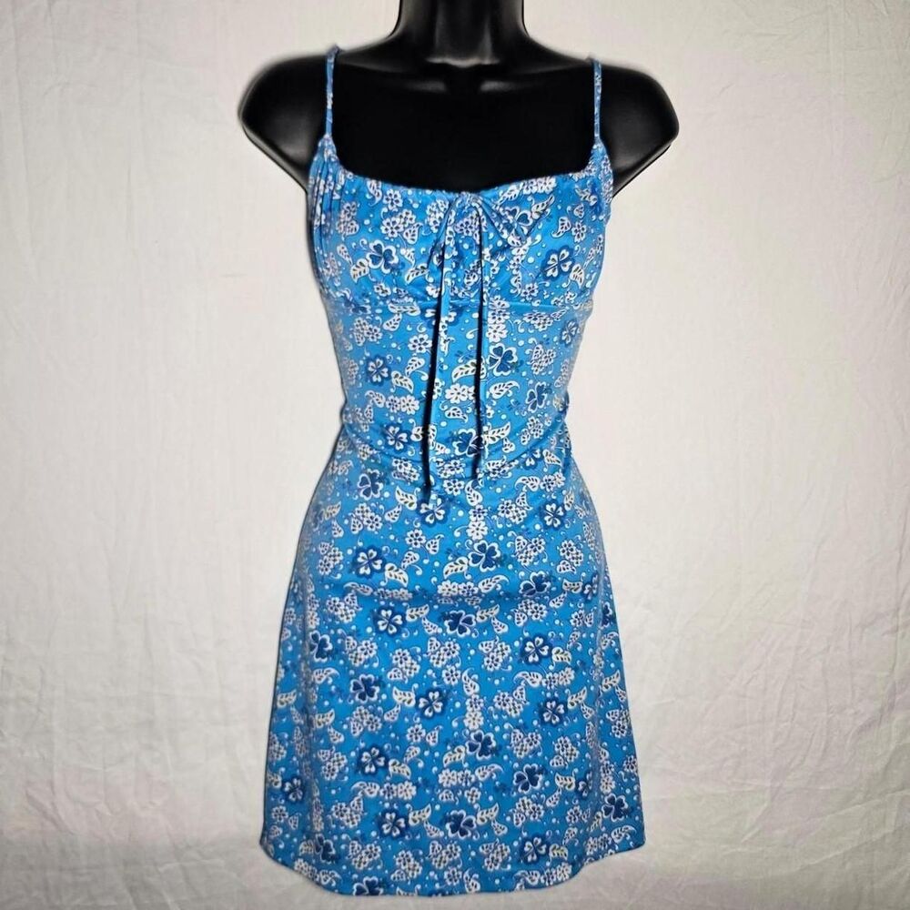 charlotte russe vintage y2k milkmaid neckline floral mini dress